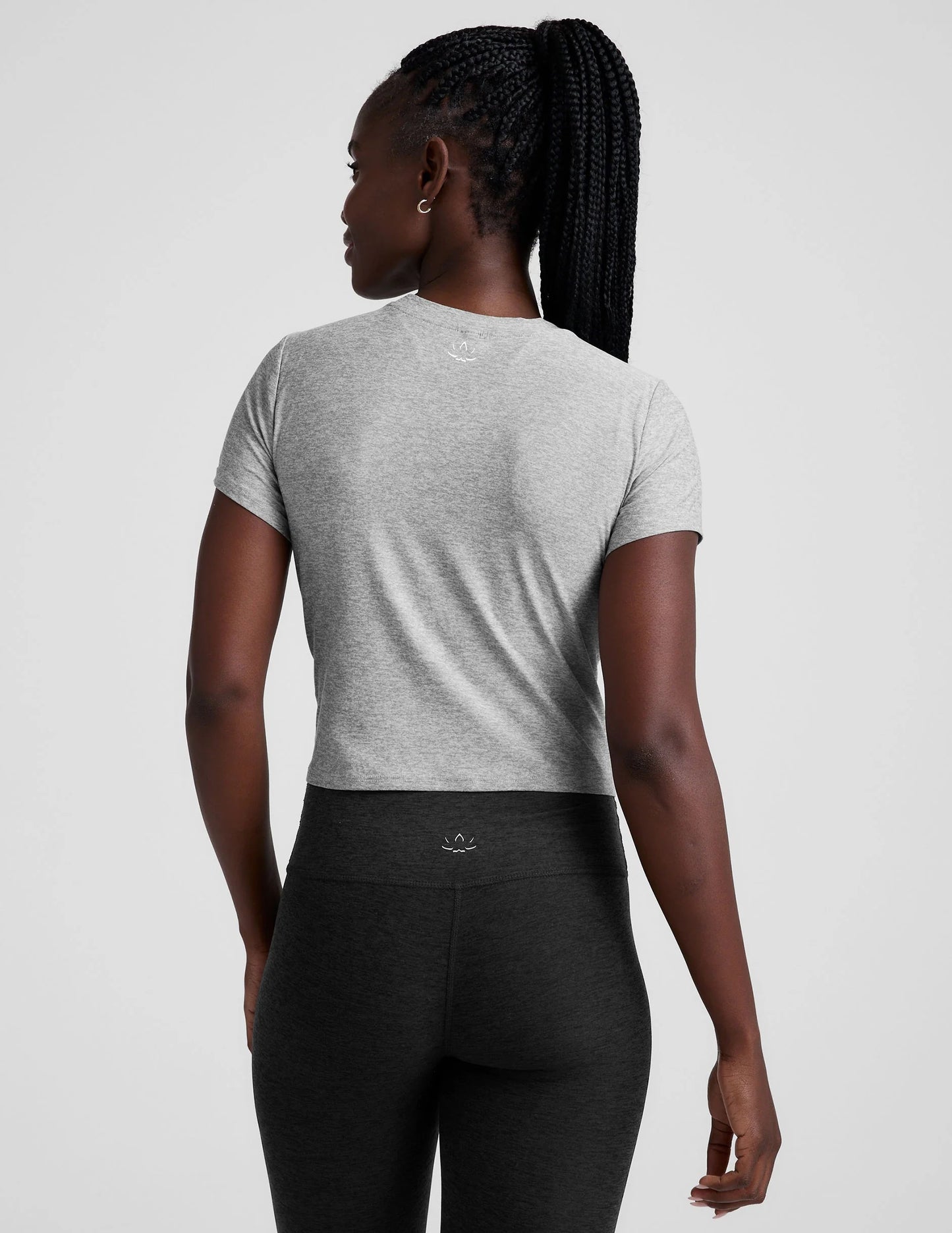 FEATHERWEIGHT CROPPED TEE silver mist