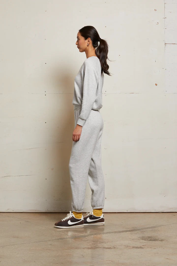 STEVIE FLEECE EASY SWEATPANT ash