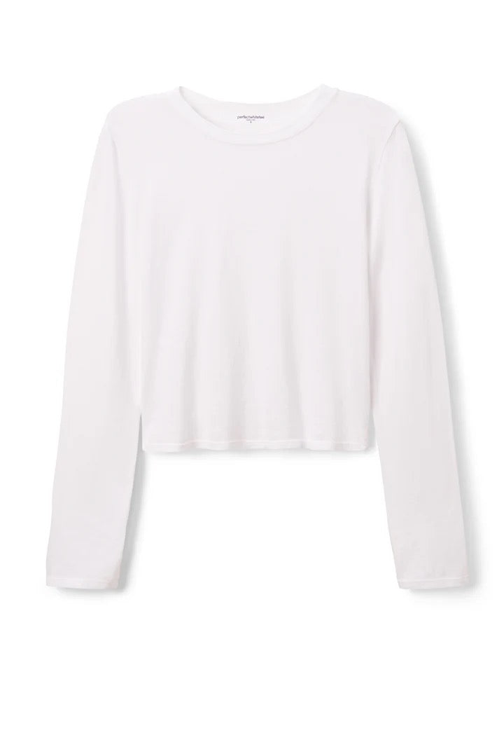 JAMIE RECYCLED COTTON LONGSLEEVE TEE white
