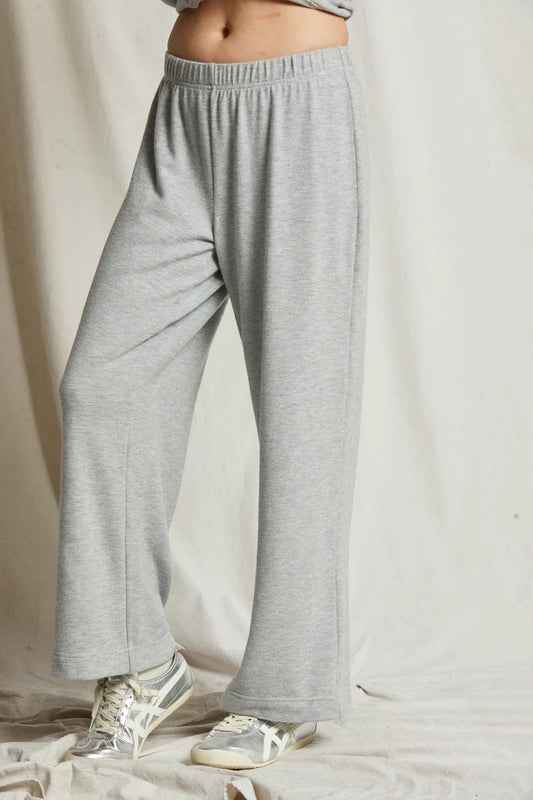 MARCIE BRUSHED SWEATER JERSEY PULL ON PANT heather grey