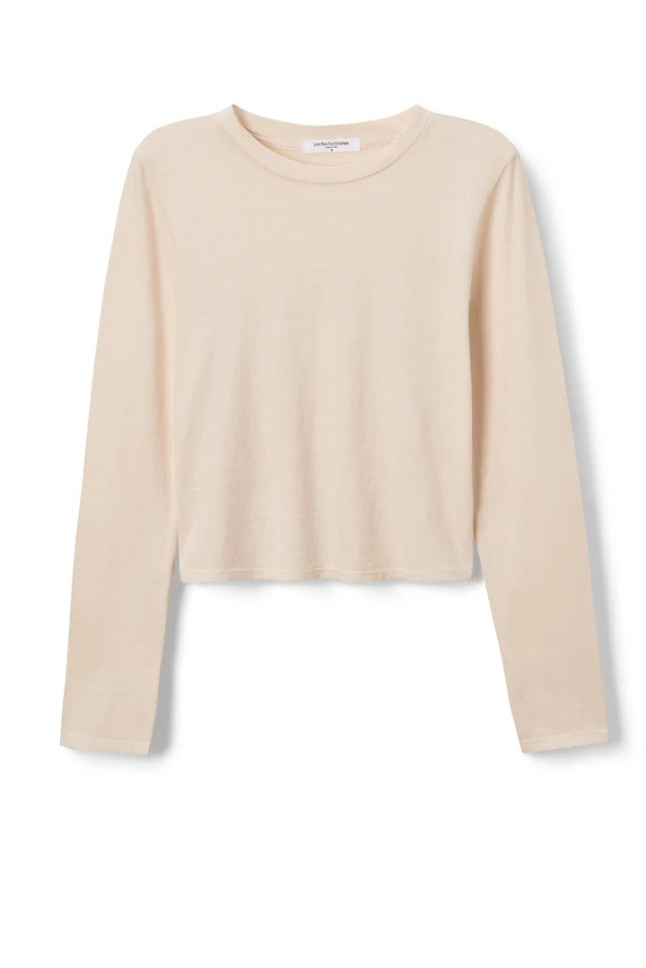 JAMIE RECYCLED COTTON LONGSLEEVE TEE sugar