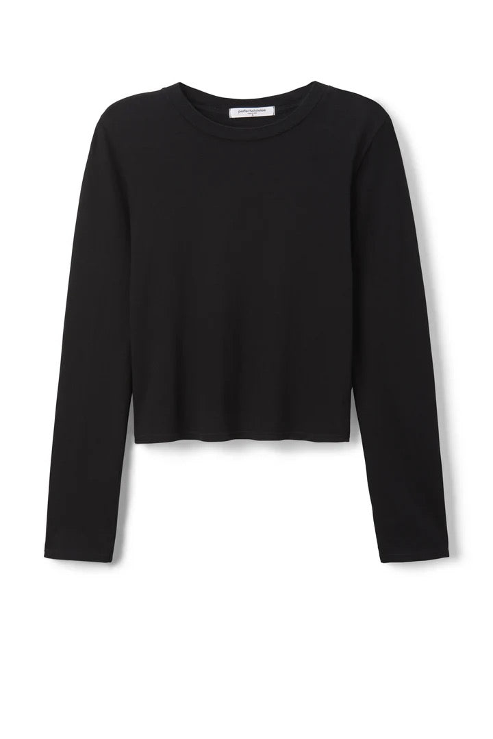 JAMIE RECYCLED COTTON LONGSLEEVE TEE black
