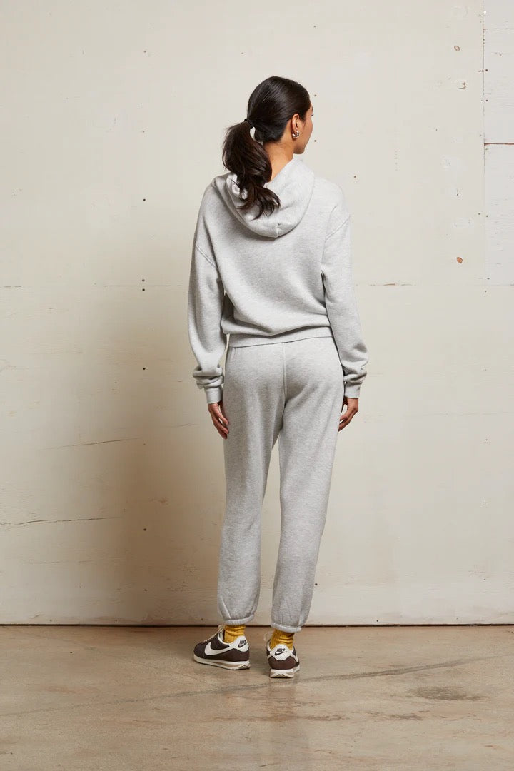HEART FLEECE PULLOVER HOODIE ash