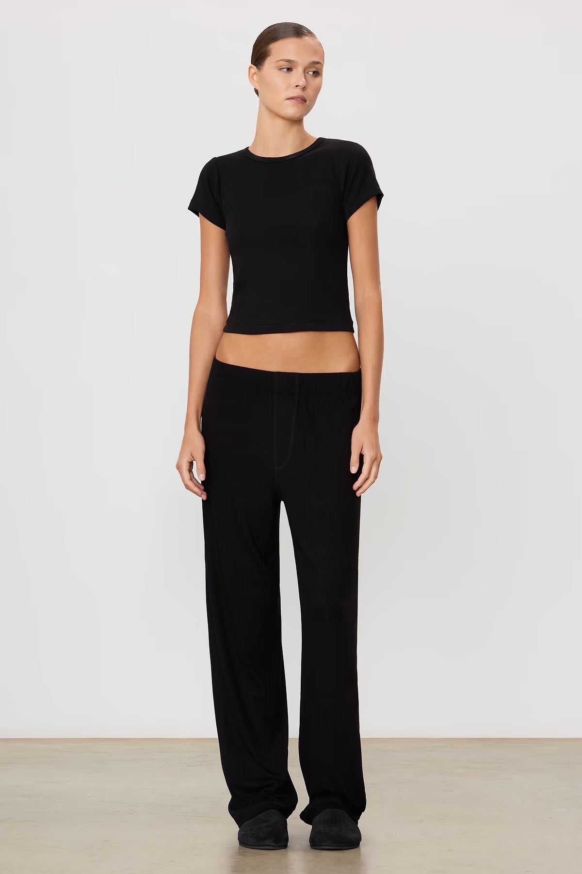 LOUNGE PANT BUTTER RIB black