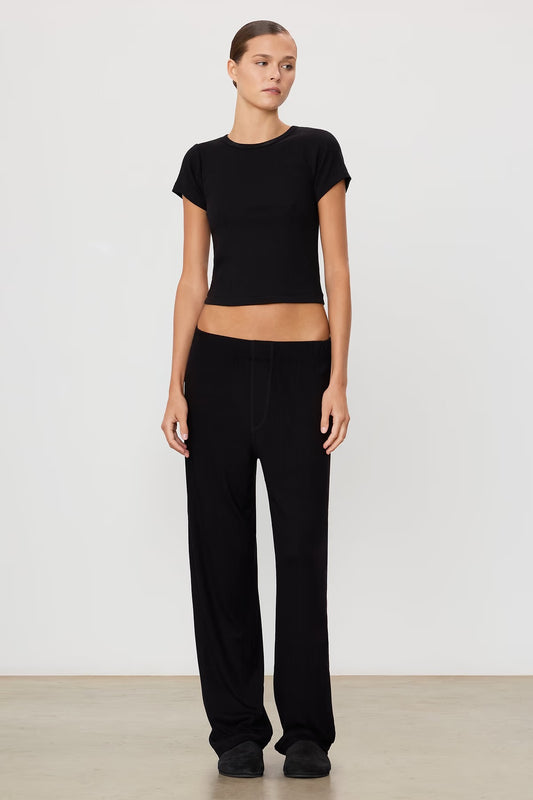 LOUNGE PANT BUTTER RIB black