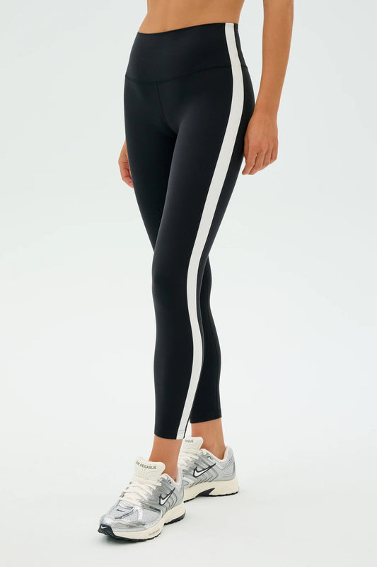 CLARE HIGH WAIST RIGOR 7/8 LEGGING black and white