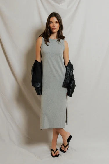 LANELL COTTON TANK DRESS heather grey