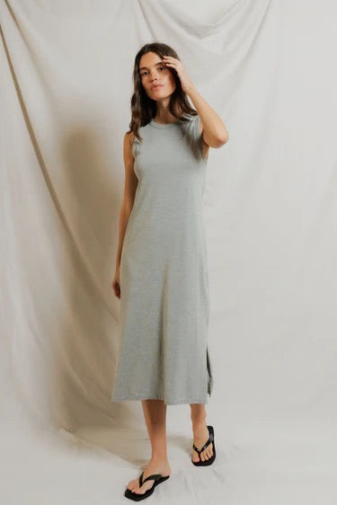 LANELL COTTON TANK DRESS heather grey