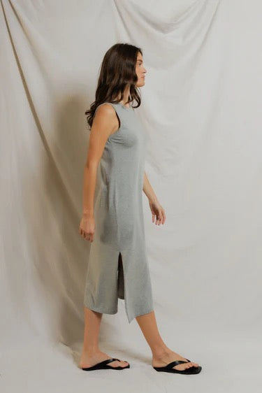 LANELL COTTON TANK DRESS heather grey