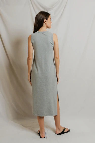 LANELL COTTON TANK DRESS heather grey