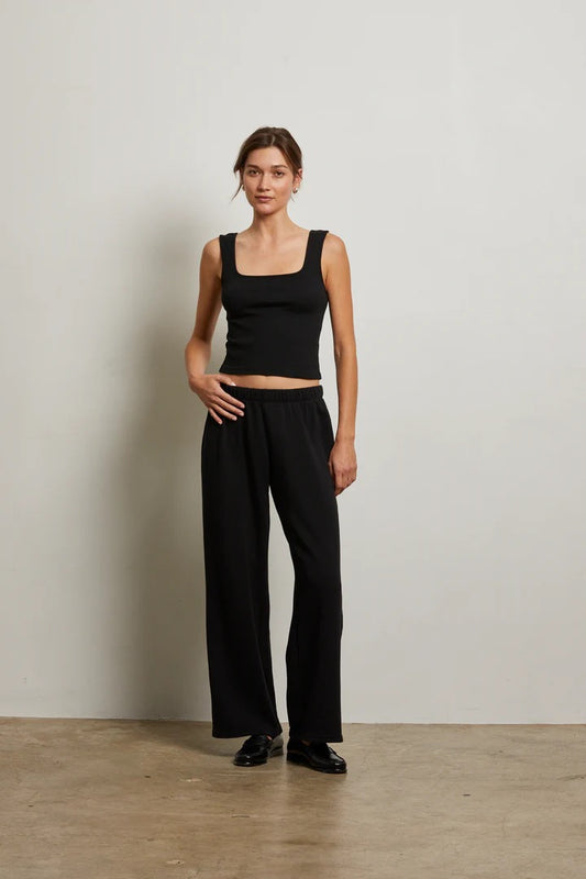 NORA FRENCH TERRY PULL ON PANT true black