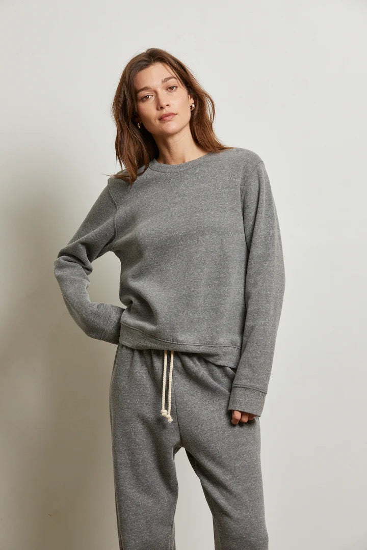 SCARLETT FLEECE SWEATSHIRT dark heather grey