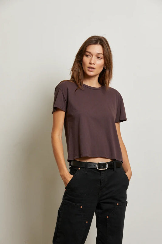 HARLEY COTTON BOXY SS TEE cocoa
