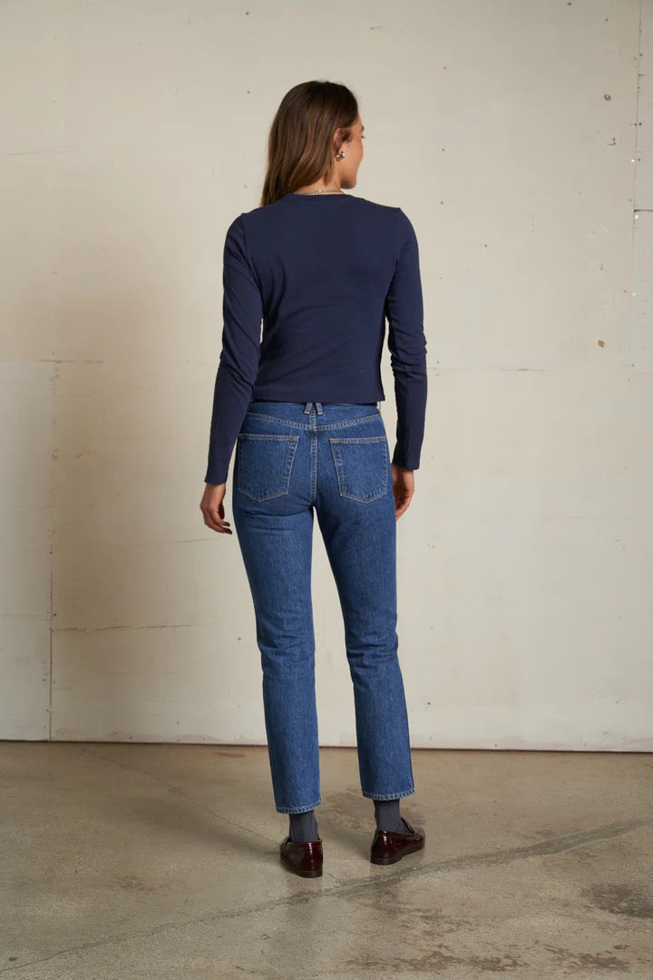 JAMIE LONG SLEEVE CREW navy