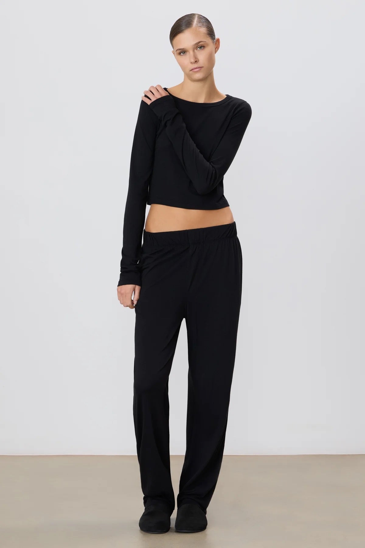 LOUNGE PANT COTTON MODAL black