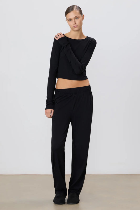 LOUNGE PANT COTTON MODAL black