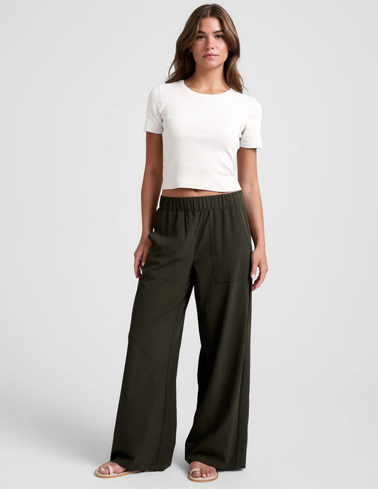 EASY WIDE LEG PANT OLIVE INK