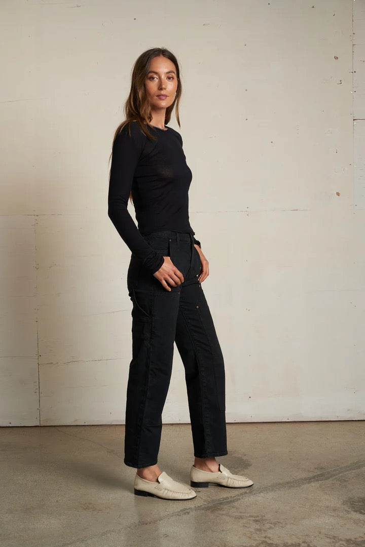 INNA FRENCH JERSEY CREW true black