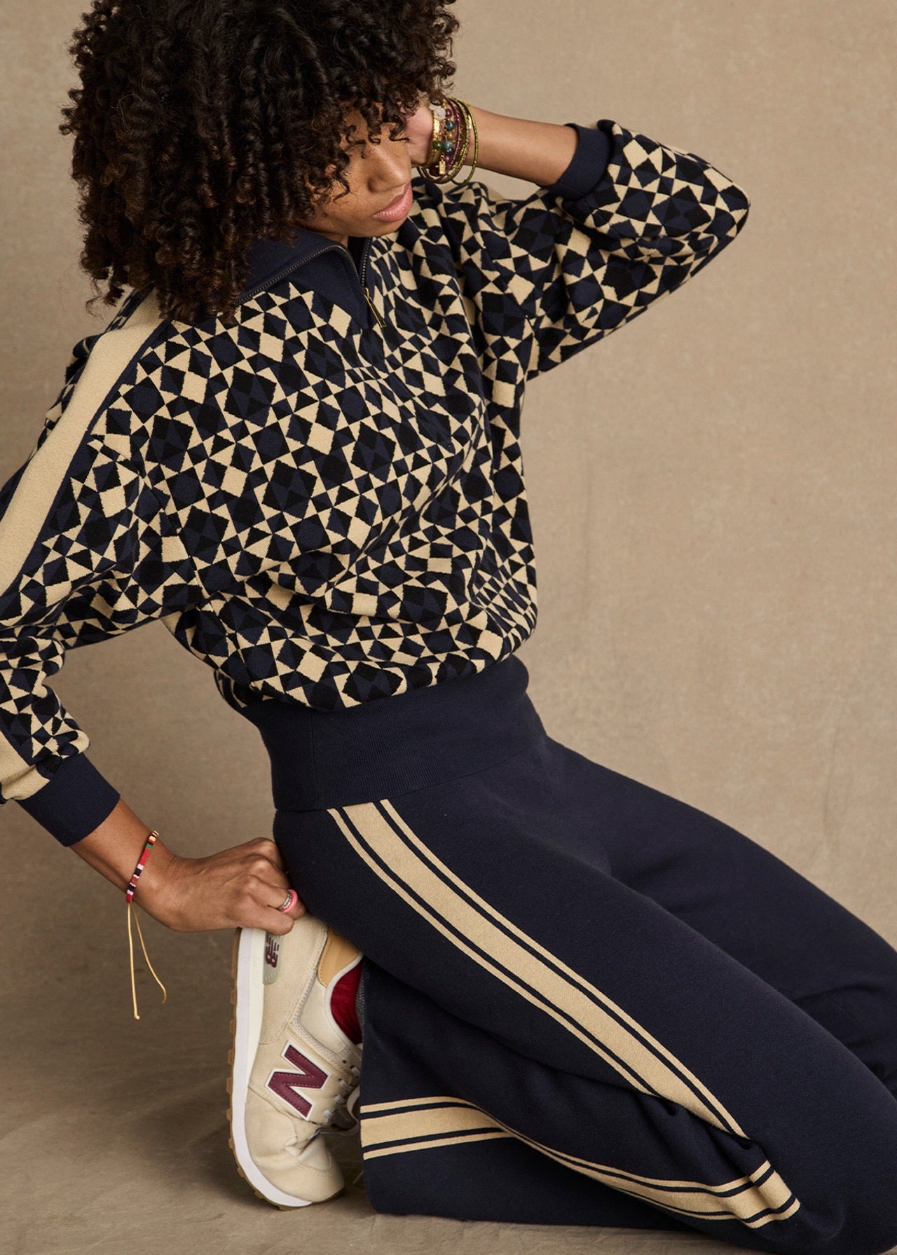 COSMO FREYA KNIT PANT navy