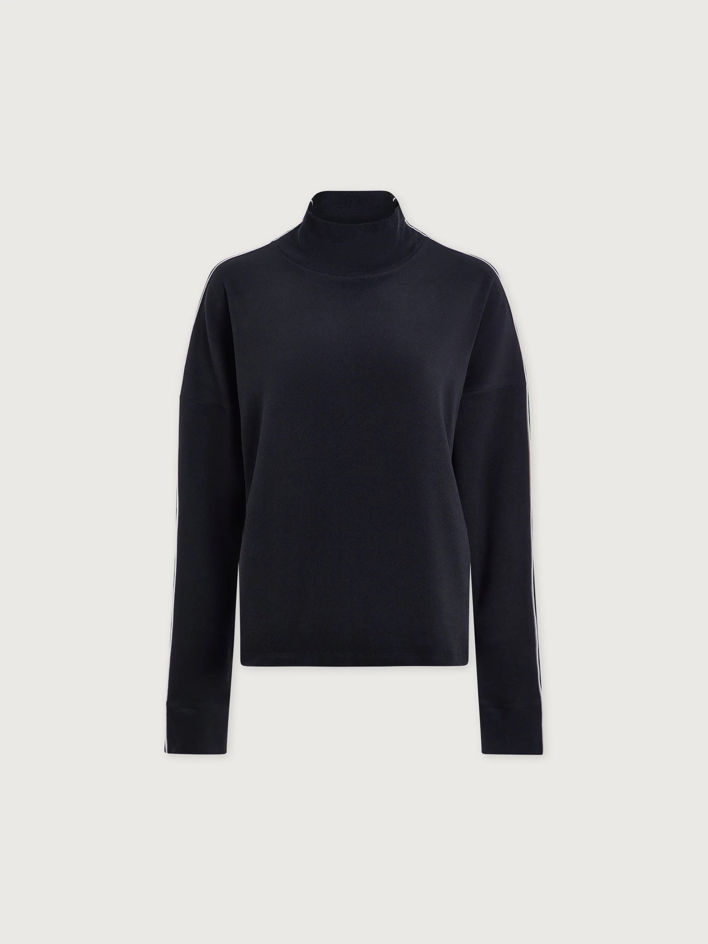 RONA HIGH NECK ACTIVE SWEAT black & snow white