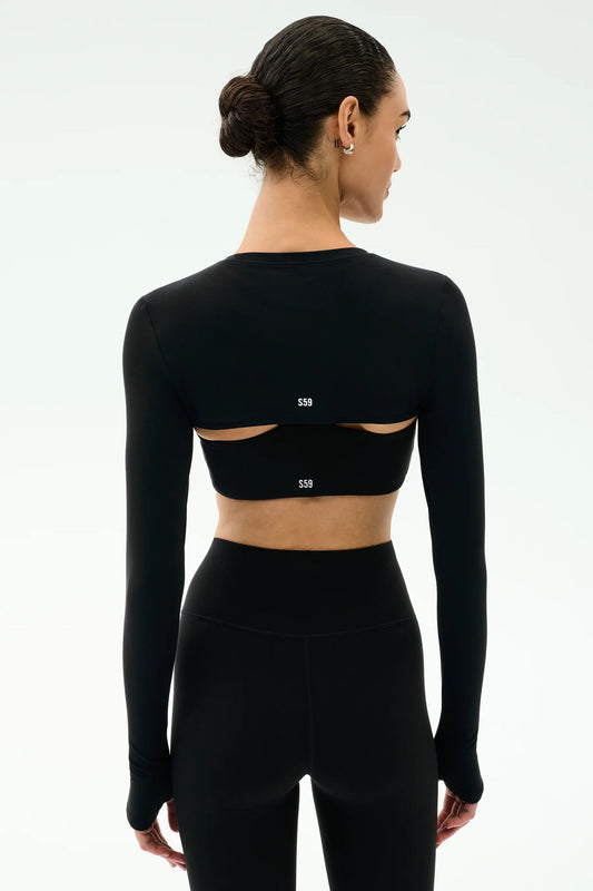 AMELIA AIRWEIGHT LITE SHRUG black