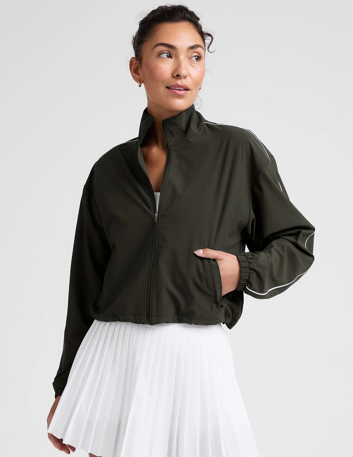 TRACK JACKET OLIVE INK