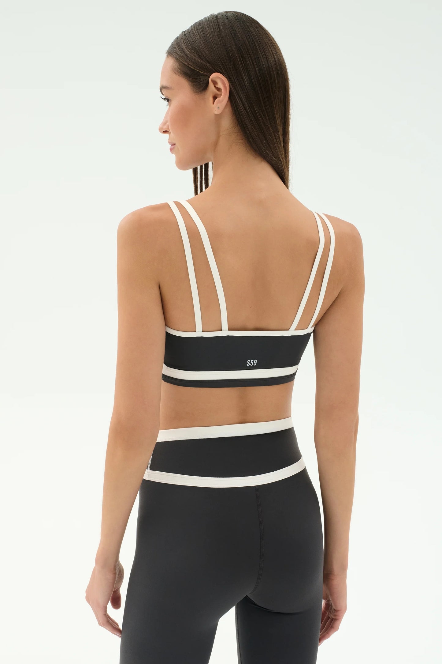 EVA RIGOR DOUBLE STRAP BRA graphite/white