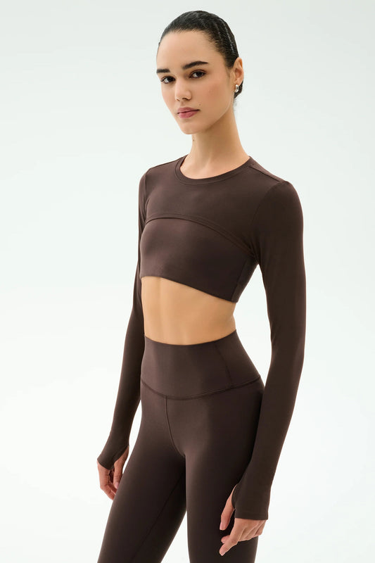 AMELIA AIRWEIGHT LITE SHRUG dark chocolate