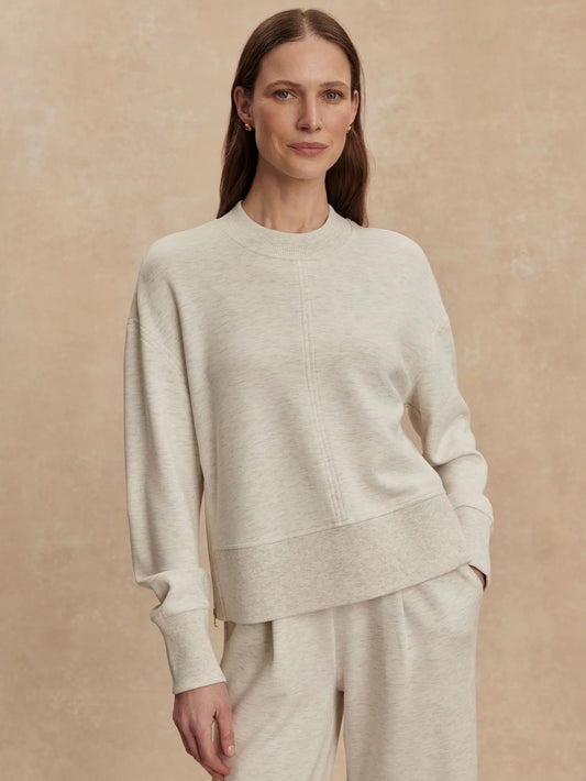 PHILIPPE CROP SWEAT ivory marl