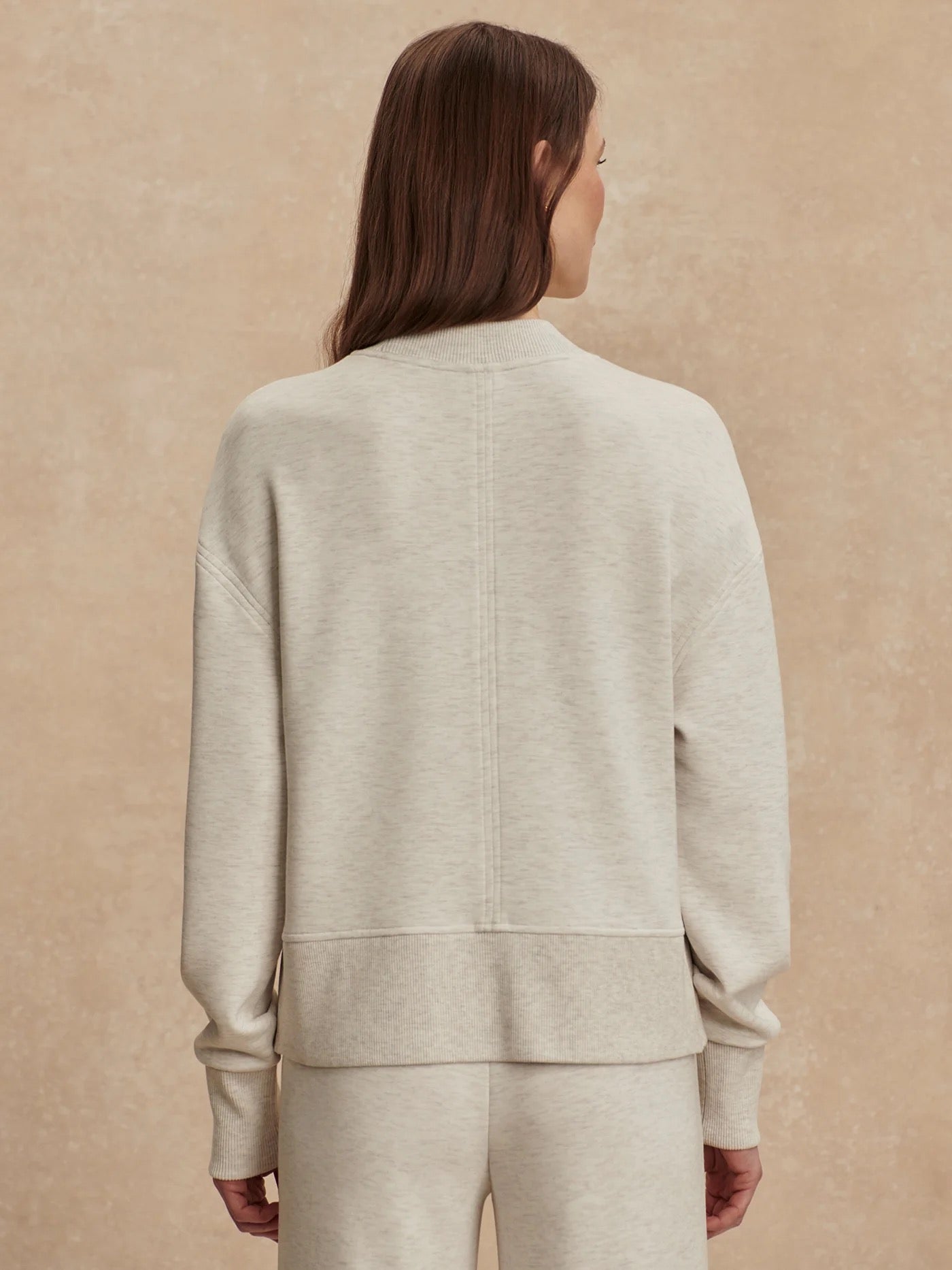 PHILIPPE CROP SWEAT ivory marl