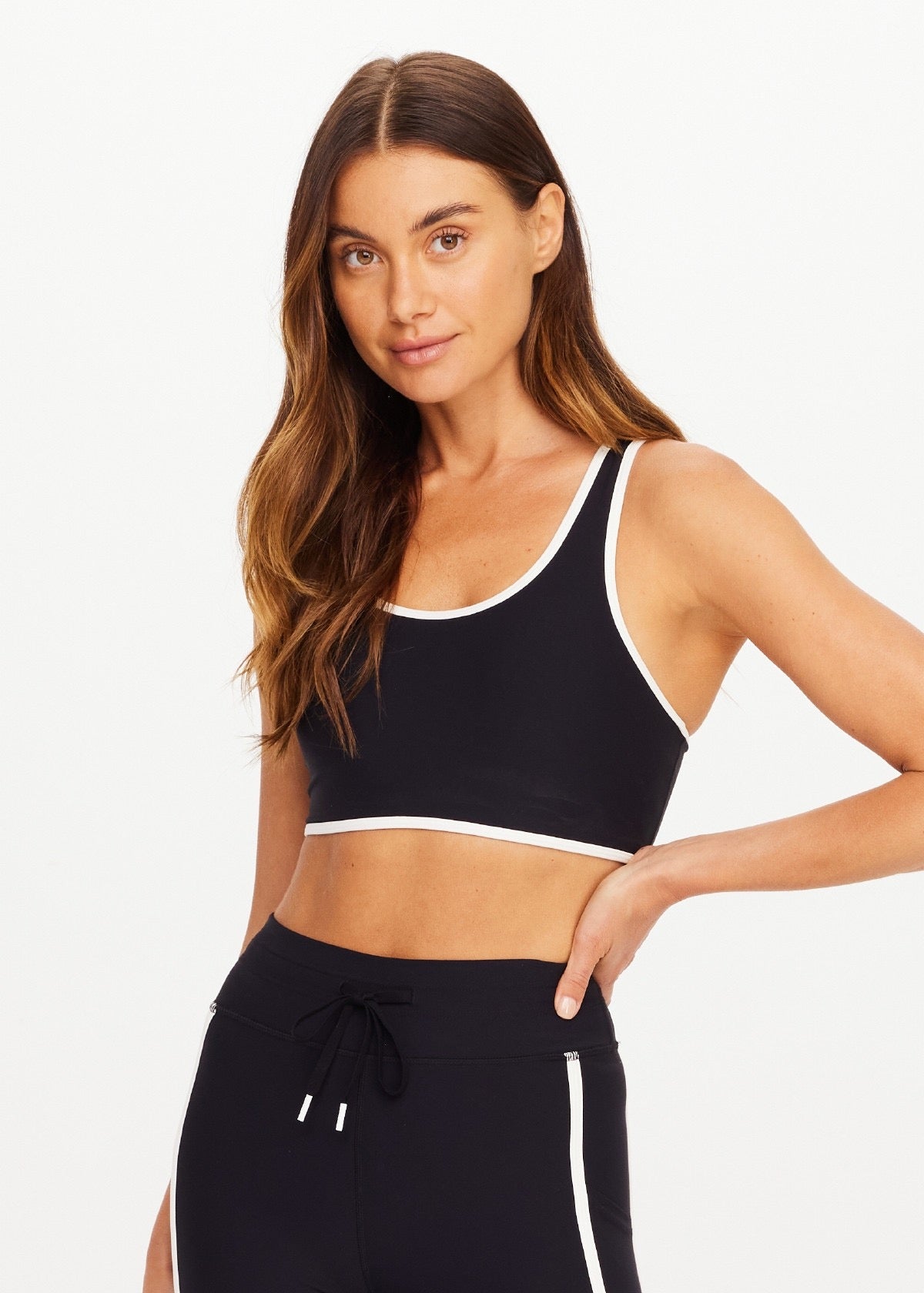SOL JADE RACERBACK BRA black