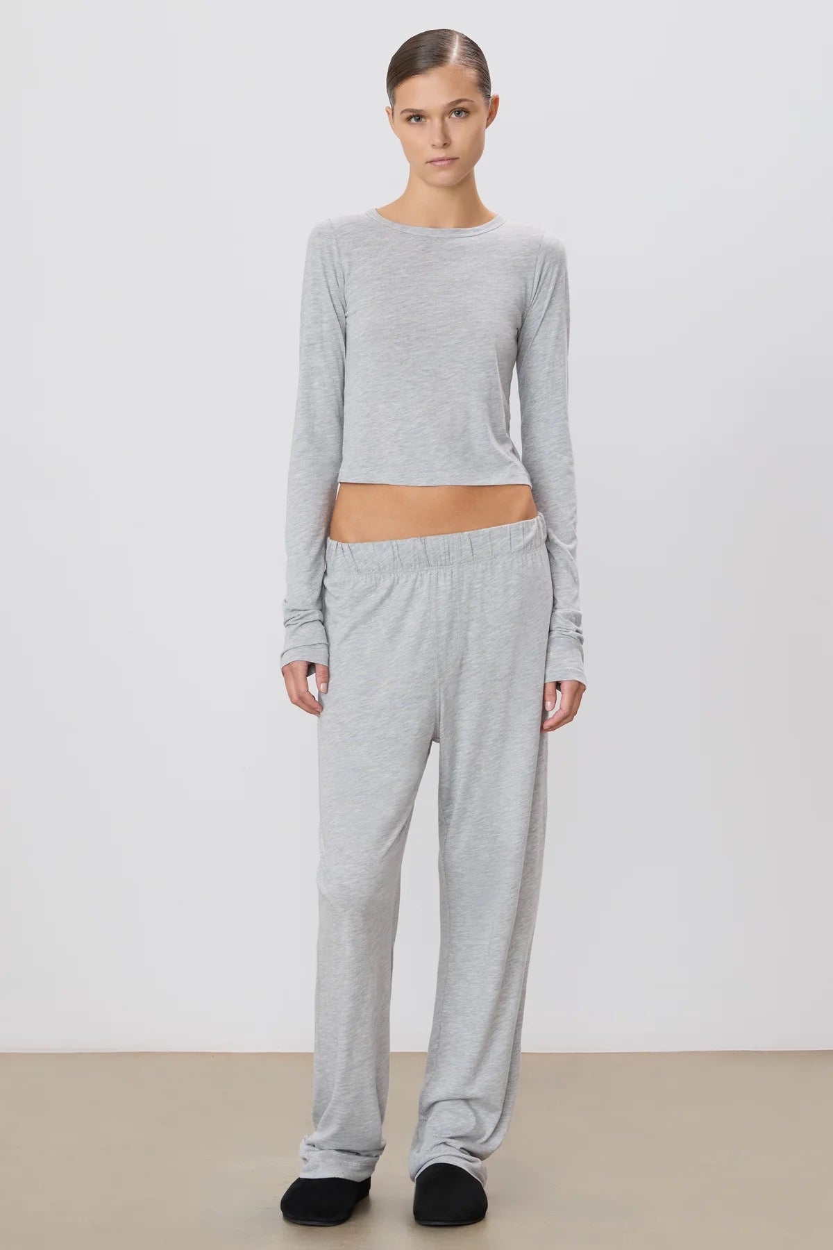 LOUNGE PANT COTTON MODAL heather grey